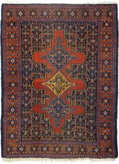 Antique Persian Senneh Rug 3 7 x 4 10  - 4297308