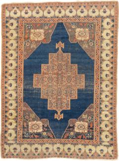 Antique Persian Senneh Rug 4 6 x 6 2  - 4460928