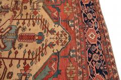 Antique Persian Serapi Handmade Colorful Wool Rug - 1890306
