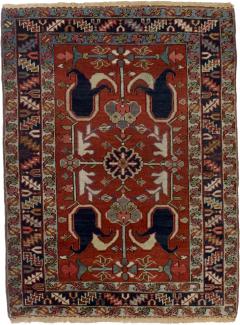 Antique Persian Serapi Rug 3 4 x 4 6  - 4458634