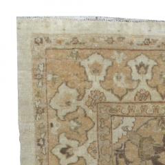 Antique Persian Sultanabad Beige and Brown Handwoven Wool Rug - 2447684