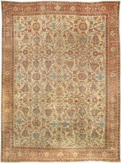 Antique Persian Sultanabad Botanic Handmade Wool Carpet - 2447008