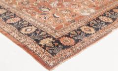 Antique Persian Sultanabad Cinnamon Navy Blue Handwoven Carpet - 2447557