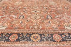 Antique Persian Sultanabad Cinnamon Navy Blue Handwoven Carpet - 2447558