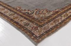 Antique Persian Sultanabad Gray Beige Carmine and Copper Handwoven Wool Rug - 2454419