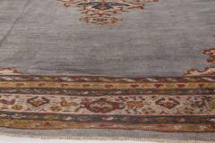 Antique Persian Sultanabad Gray Beige Carmine and Copper Handwoven Wool Rug - 2454420