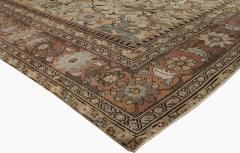 Antique Persian Sultanabad Green Handmade Wool Carpet - 2447785