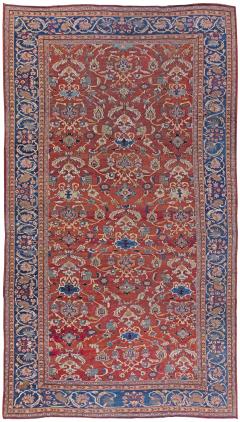Antique Persian Sultanabad Red Botanic Handmade Wool Rug - 2443804
