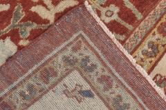 Antique Persian Sultanabad Red White and Blue Handwoven Wool Rug - 2454191