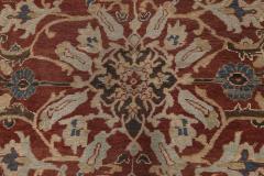 Antique Persian Sultanabad Red White and Blue Handwoven Wool Rug - 2454192