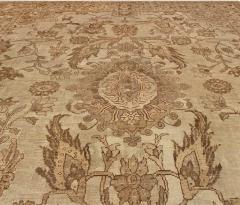 Antique Persian Sultanabad Tan Taupe and Brown Handwoven Wool Rug - 2447675