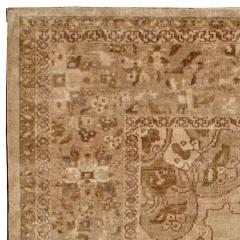 Antique Persian Sultanabad Tan Taupe and Brown Handwoven Wool Rug - 2447678