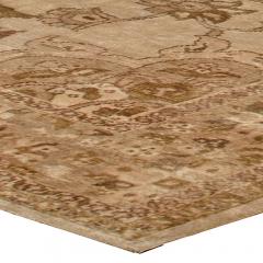 Antique Persian Sultanabad Tan Taupe and Brown Handwoven Wool Rug - 2447680
