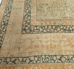 Antique Persian Tabriz Beige Handmade Wool Rug - 2461751