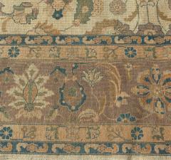 Antique Persian Tabriz Beige Handmade Wool Rug - 2461769