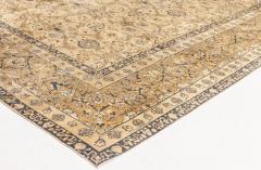 Antique Persian Tabriz Beige Handwoven Wool Rug - 2447569
