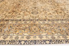 Antique Persian Tabriz Beige Handwoven Wool Rug - 2447570