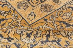 Antique Persian Tabriz Beige Handwoven Wool Rug - 2447571