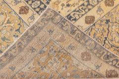 Antique Persian Tabriz Beige Handwoven Wool Rug - 2447573