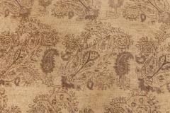 Antique Persian Tabriz Beige and Brown Handmade Wool Rug - 2454204