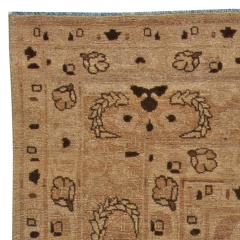 Antique Persian Tabriz Beige and Brown Handwoven Wool Rug - 2454576