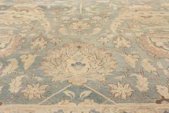 Antique Persian Tabriz Beige and Rosewood Handwoven Wool Rug - 2454214