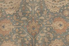 Antique Persian Tabriz Beige and Rosewood Handwoven Wool Rug - 2454216
