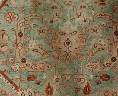 Antique Persian Tabriz Blue Background Floral Handmade Wool Rug - 2454282