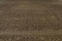 Antique Persian Tabriz Botanic Brown Carpet - 2447275