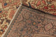 Antique Persian Tabriz Botanic Brown Pink Red Handmade Wool Rug - 2447096