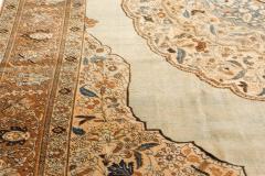 Antique Persian Tabriz Botanic Design Handmade Wool Carpet - 2446782