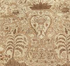 Antique Persian Tabriz Botanic Handmade Wool Carpet - 2443795