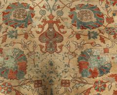 Antique Persian Tabriz Botanic Handmade Wool Rug - 2445359
