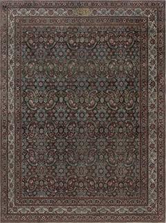 Antique Persian Tabriz Botanic Handmade Wool Rug - 2446607