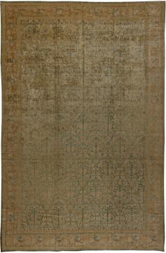 Antique Persian Tabriz Botanic Handmade Wool Rug - 2454141
