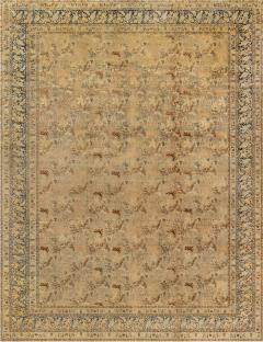 Antique Persian Tabriz Botanic Handmade Wool Rug - 2461736