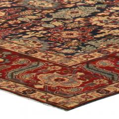 Antique Persian Tabriz Botanic Red Yellow Handmade Wool Rug - 2447689