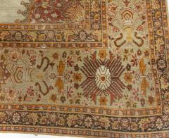 Antique Persian Tabriz Brick Beige Red Pale Orange and Chocolate Brown Rug - 2453556