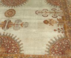 Antique Persian Tabriz Brick Beige Red Pale Orange and Chocolate Brown Rug - 2453557