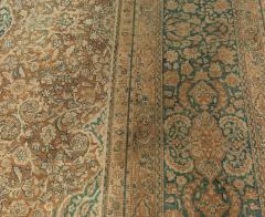 Antique Persian Tabriz Brown Handmade Wool Rug - 2461757