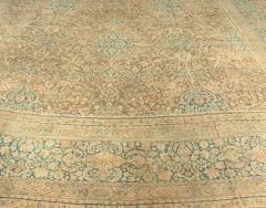 Antique Persian Tabriz Brown Handmade Wool Rug - 2461758