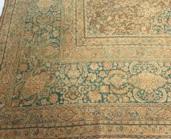Antique Persian Tabriz Brown Handmade Wool Rug - 2461759