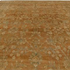 Antique Persian Tabriz Brown Light blue and Green Handwoven Wool Carpet - 2454596