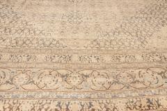 Antique Persian Tabriz Camel and Brown Handwoven Wool Carpet - 2447576