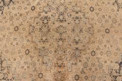 Antique Persian Tabriz Camel and Brown Handwoven Wool Carpet - 2447578