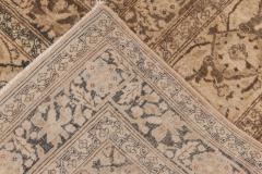 Antique Persian Tabriz Camel and Brown Handwoven Wool Carpet - 2447579