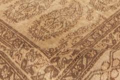 Antique Persian Tabriz Golden Beige Brown Handwoven Wool Rug - 2447085