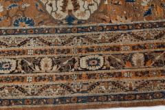 Antique Persian Tabriz Handmade Wool Carpet Size Adjusted  - 2465030