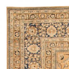 Antique Persian Tabriz Orange Handmade Wool Rug - 2447789