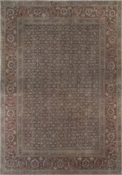 Antique Persian Tabriz Pink Handmade Wool Carpet - 2443842